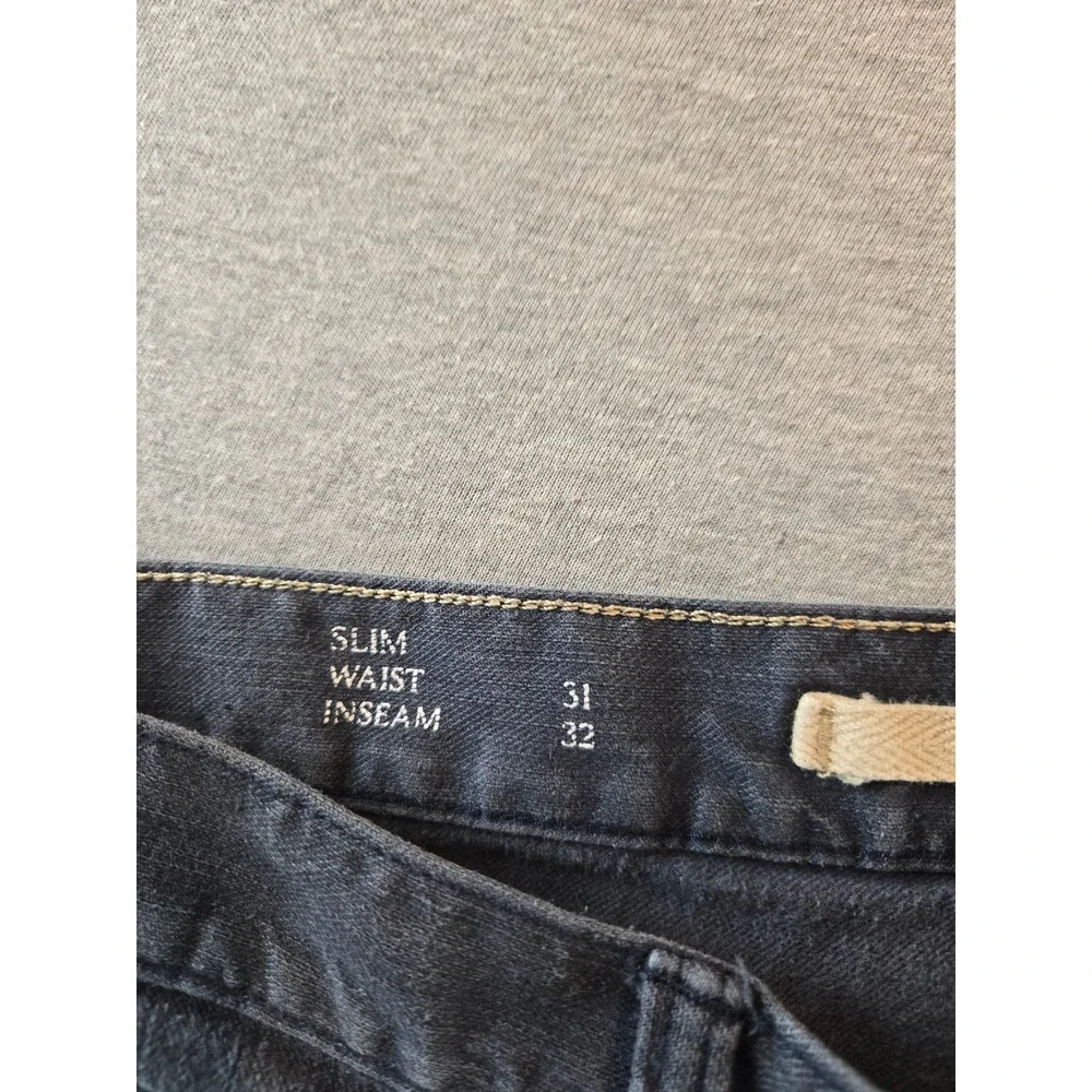 Banana Republic Traveler Pants Mens 31x31 Dark Navy Slim Linen Cotton Chinos